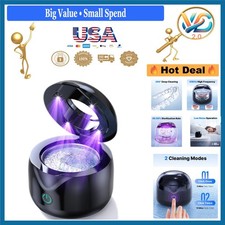 Ultrasound Retainer & Jewelry Cleaner UV Sterilizer 200ML Black New 80 chars