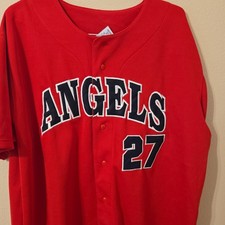 True Fan Los Angeles Angels Guerrero #27 Red Jersey XL Baseball MLB