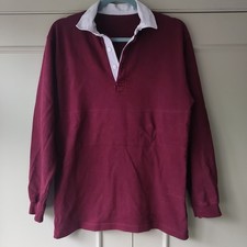 Rugby Shirt Reversible Stripe Mens Small Maroon