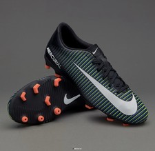 197 NIKE MERCURIAL VORTEX III FG - BLACK/WHITE/PARAMOUNT BLUE SIZE 5 US