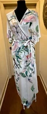 Soma Midi Robe Women Sketchbook Floral Cool Nights Kimono Soft L XL Large XLarge