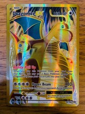 NM! Dragonite EX (106/108) XY Evolutions Full Art Gold Ultra Rare Pokemon Card!