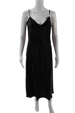 DANNIJO Womens Midi Slip Dress - Noir Size L