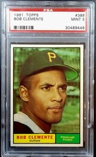 1961 Topps 388 Roberto Clemente PSA 9 Mint HoF