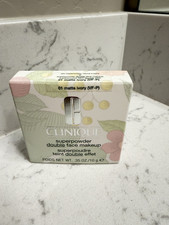 Clinique Superpowder Double Face Makeup, 01 Matte Ivory, .35 oz, NIB NEW