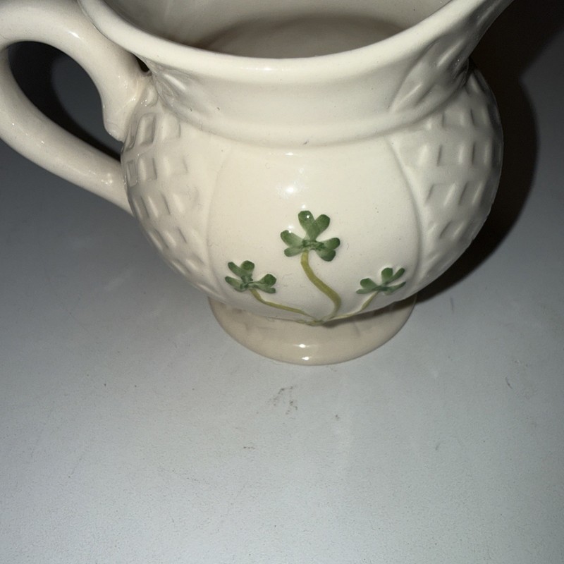 Belleek Ireland Shamrock Creamer 4th Mark (1st Green) 1946-1955