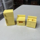 Vintage Fisher Price little people yellow kitchen set: Fridge, Oven, Sink