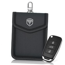 Faraday Bag for Key Fob, Car Key Signal Blocker Pouch, Waterproof RFID Black