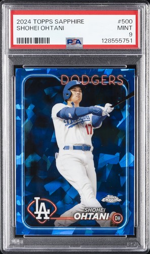 2024 TOPPS CHROME SAPPHIRE #500 SHOHEI OHTANI PSA 9