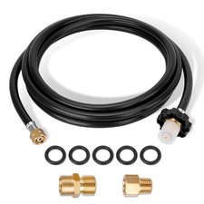 12FT Propane Torch Extension Hose G3/8-19 Left Hand Thread to POL Adapter 350PSI