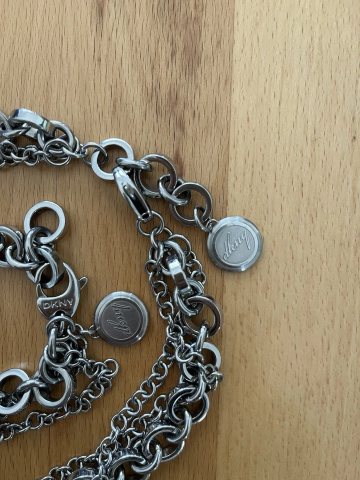 DKNY Collier Kette und Armband Edelstahl Silber Damen Schmuck Geschenk - Bild 4 von 4