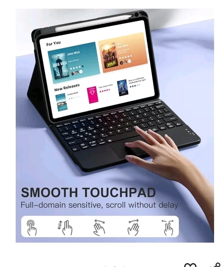 CHESONA Wireless Keyboard & FOLIO Case for Apple iPad Pro 12.9" (3rd Gen) - Image 3 of 4