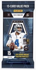 2025 Panini Mosaic NFL Football Value “Fat” Pack (New, Factory Sealed)