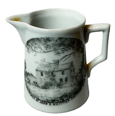 AMESBURY MA Massachusetts Souvenir WHITTIER HOUSE Porcelain TRINKET CREAMER