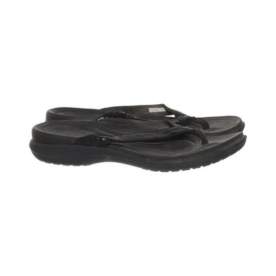 Crocs, Flip Flops, Größe: 42/43, Polyurethan, Schwarz, Damen #ztv