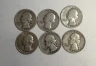 George Washington Silver Quarter Lot 1934 1935 1941 1944 1962 1964  33.75 Grams