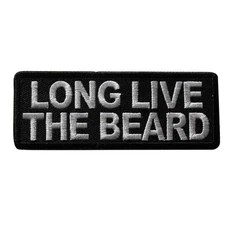 Long Live The Beard Iron On Patch - Funny Novelty 120-U