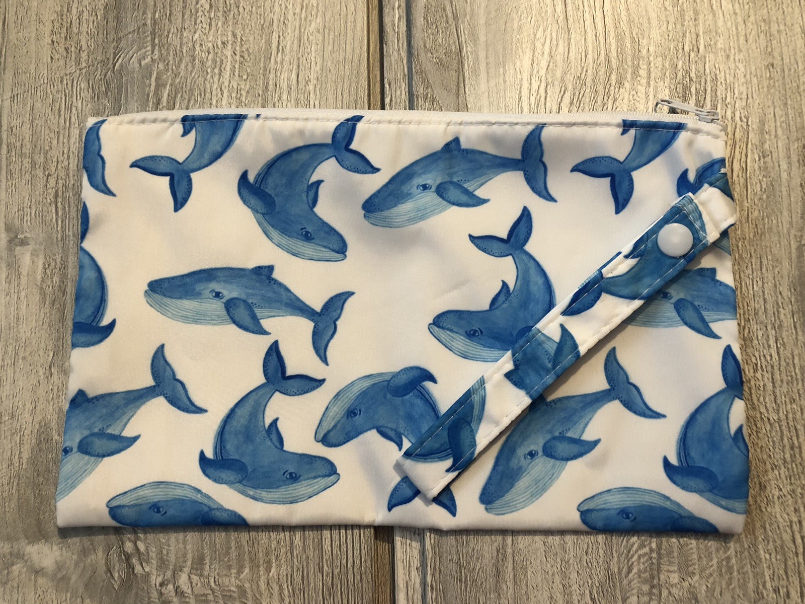 Blue Whale Makeup Bag with Zipper Closure Travel Pouch S1D23-image