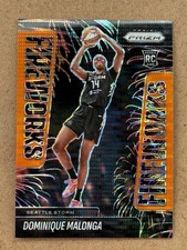 2025 Prizm WNBA Dominique Malonga Fireworks Orange Pulsar #/75 RC Rookie Storm