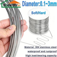 304 Stainless Wire Safety Lock Wire 0.1-3mm Soft And Hard Wire Rustproof Durable