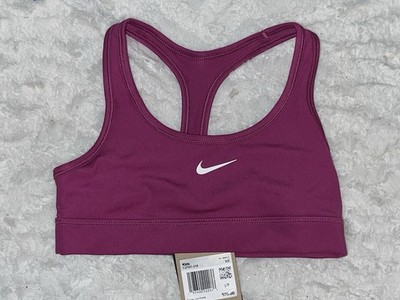 NIKE KIDS GIRLS SWOOSH HOT FUSHCIA SPORTS BRA TRAINING DRI FIT XS NWT