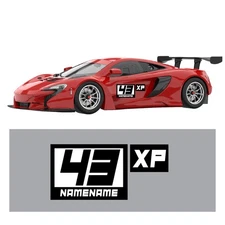 Custom SCCA Car Racing Number Class Sticker Magnet Glossy Matte 06A Name