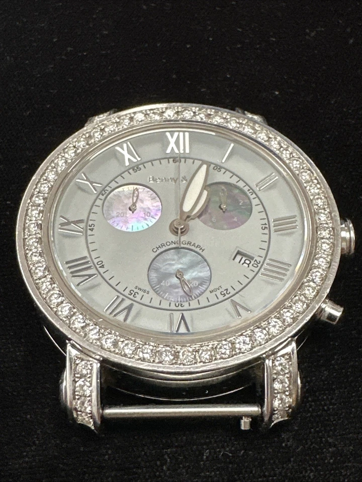 BENNY & CO. & DIAMOND 3ct QUARTZ with white DIAL Men's Watch, SS case NO BAND - Image 4 of 4