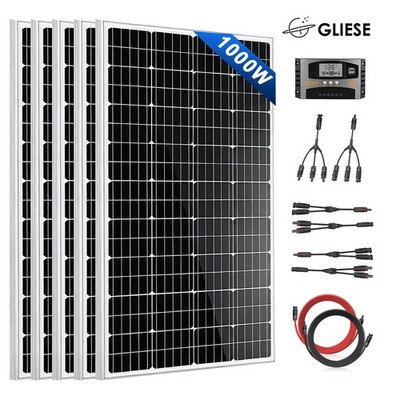 1000W 12V Solar Set Solaranlage Inselanlage Garten Camping Solarmodul Off Grid