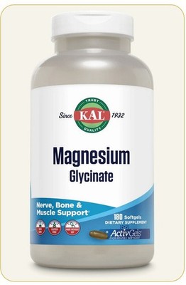 KAL Magnesium Glycinate ActivGels, Softgel 180 Count
