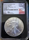 2021 (P) Eagle Silver Dollar  1 oz 999 Silver NGC MS70 Emergency Production-AUTO