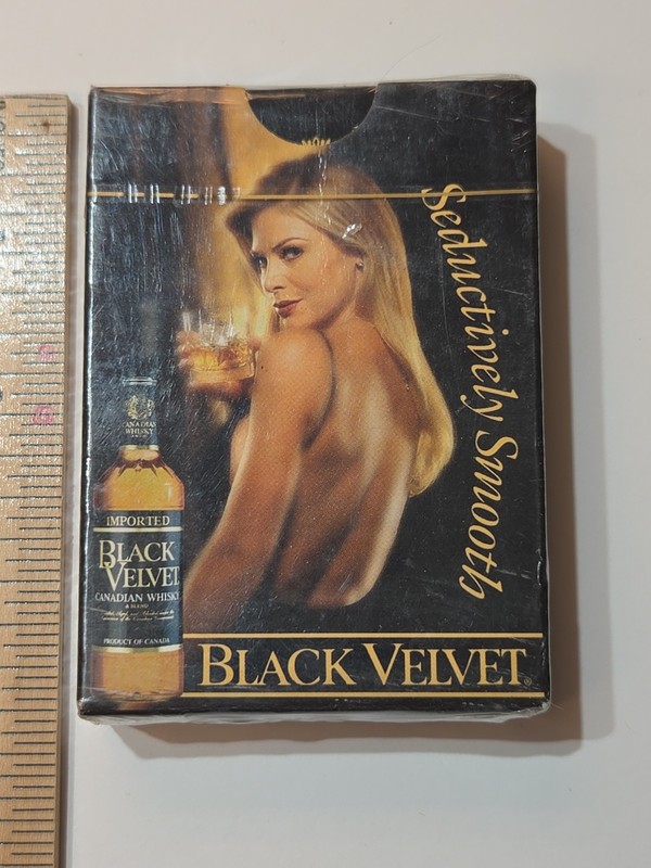 Black Velvet whiskey playing cards. " Seductively  smooth" model.  Unopened.