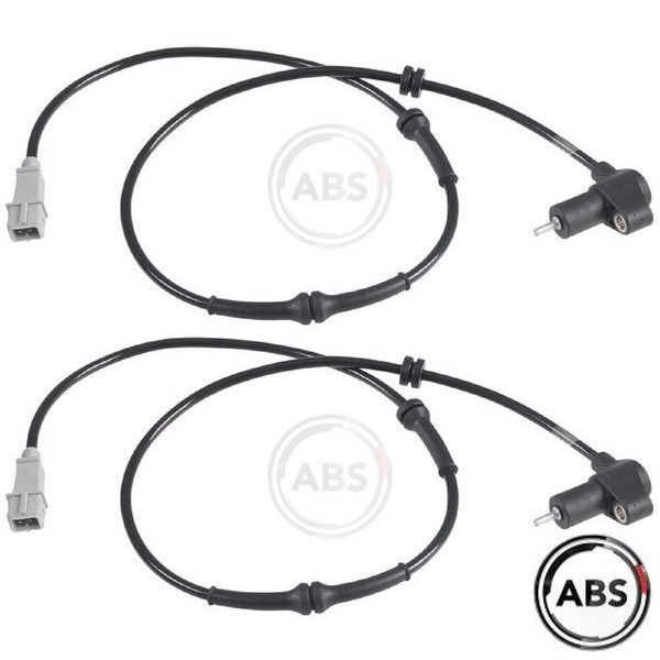 2X Sensor FüR Raddrehzahl A.B.S. 30808 2 Sensor Raddrehzahl Links Rechts-image