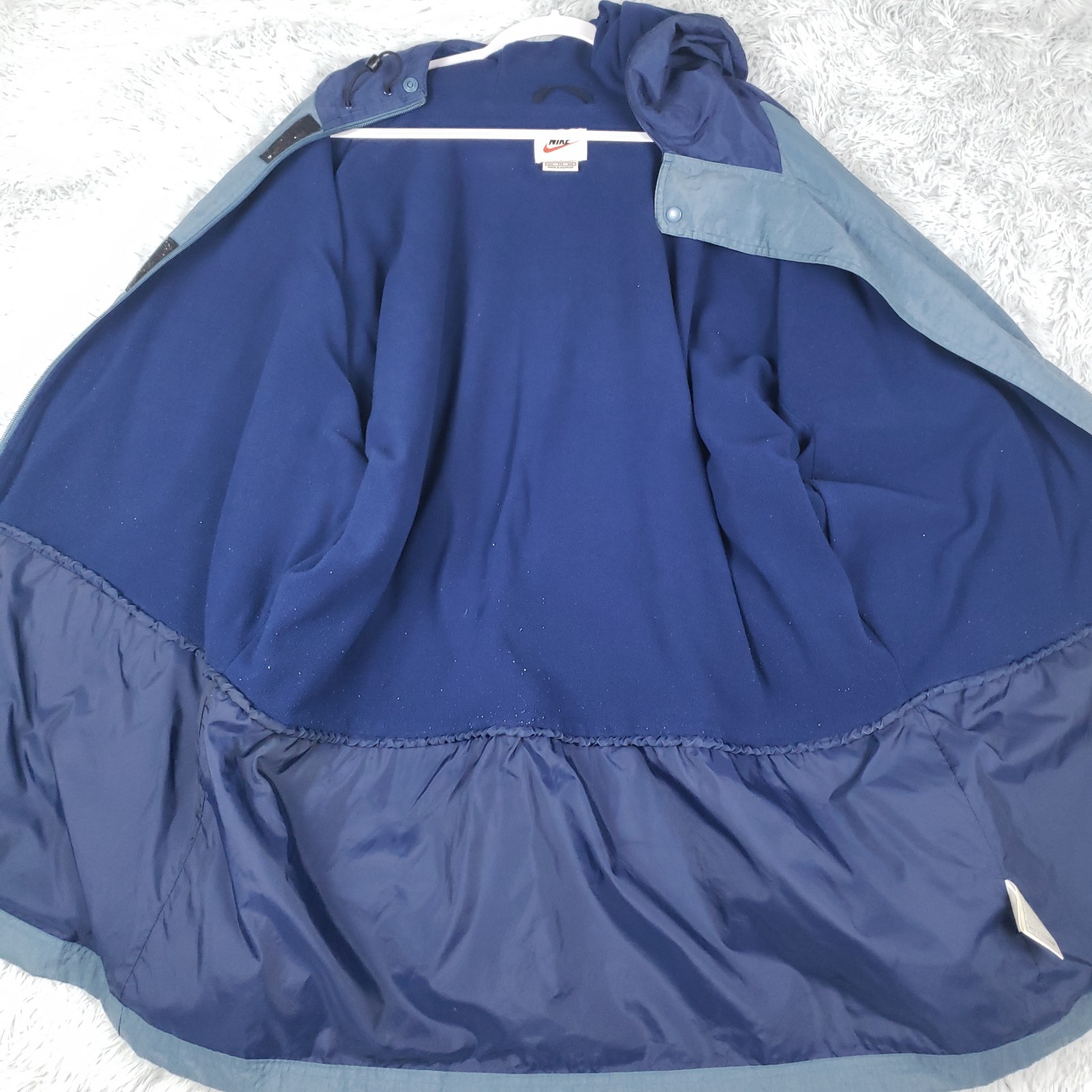 SACAI X NIKE Giacca parka Nike vintage uomo 2XL foderata in pile con cappuccio stile giacca bianca etichetta