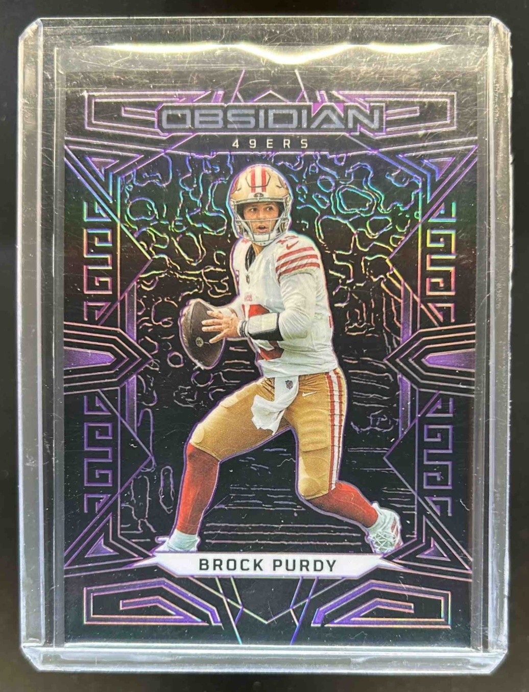 2023 Obsidian Brock Purdy Electric Etch Purple #12/75 49ers