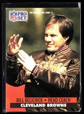 1991 Pro Set Bill Belichick #126 Rookie Card RC Cleveland Browns Football. rookie card picture