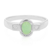 Cavill Chrysopras Damen Ring 925 Silber Oval 0,31Ct Topas GrüN Elegant