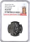 2025 50p Salmon Definitives MS68 NGC Uncirculated KC III Uncirculated Britain