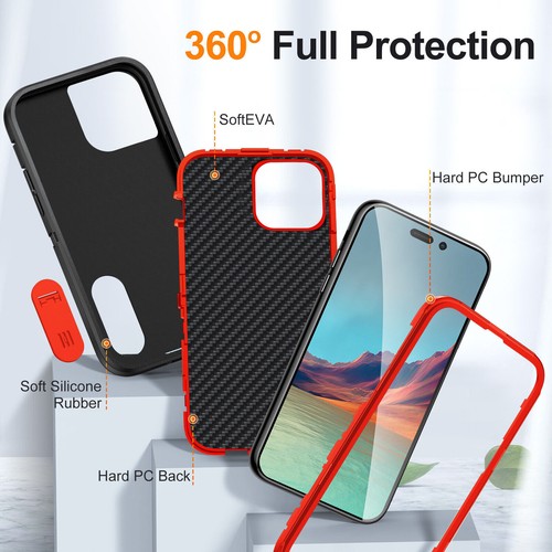 For iPhone 16 Pro Max 15 14 13 12 11 XS Heavy Duty Shockproof Phone Case Cover - Picture 24 of 91