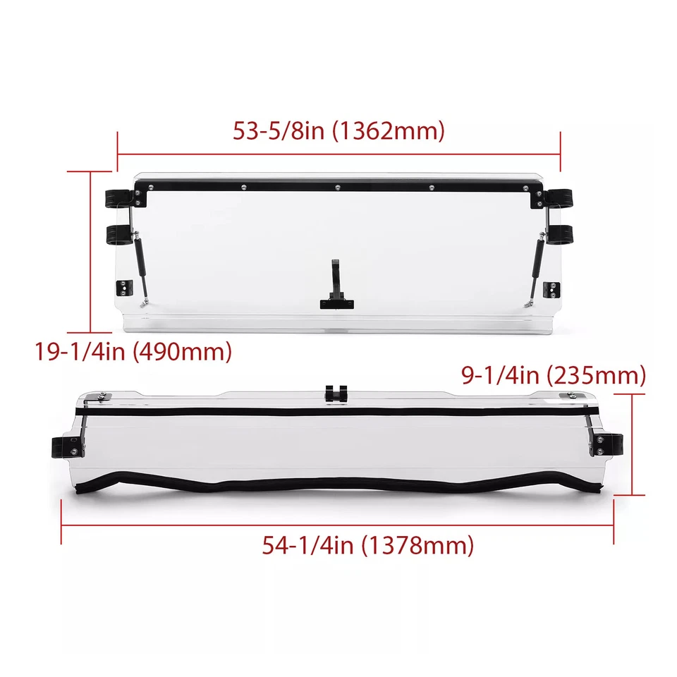 Parabrisas abatible transparente resistente a arañazos para Kawasaki 2016+/2021+ Teryx 800/4/S Foto 2 de 4