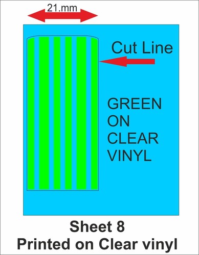 SCALEXTRIC SLOT CAR DECALS TRANSFERS Pre Cut STICKERS RACING STRIPES sheet 8 - Picture 3 of 6