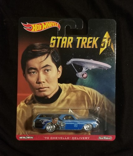 Hot Wheels Star Trek 50th Anniversary ‘70 Chevelle Delivery Sulu Real Riders NEW - Bild 1 von 4