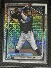 2024 Bowman Chrome Mojo Refractor 1st Bowman Andres Valor #BCP-196 Miami Marlins