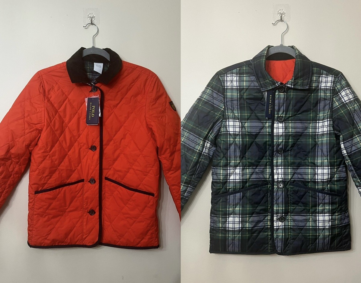 Polo Ralph Lauren Big Boys L(14-16) Reversible Plaid/orange