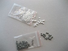 CRAFT-JEWELLERY-BEADS 200 x 4-5mm Grey Acrylic Spacer Beads