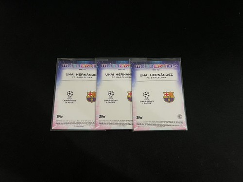 2024-25 Topps Chrome Sapphire UEFA Club Wonderkids #10 Unai Hernández RC Lots 3 - Imagen 2 de 2