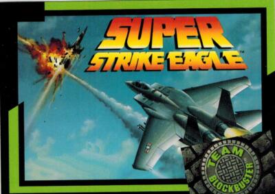 1993 Team Blockbuster Video Gaming Card #36 Super Strike Eagle