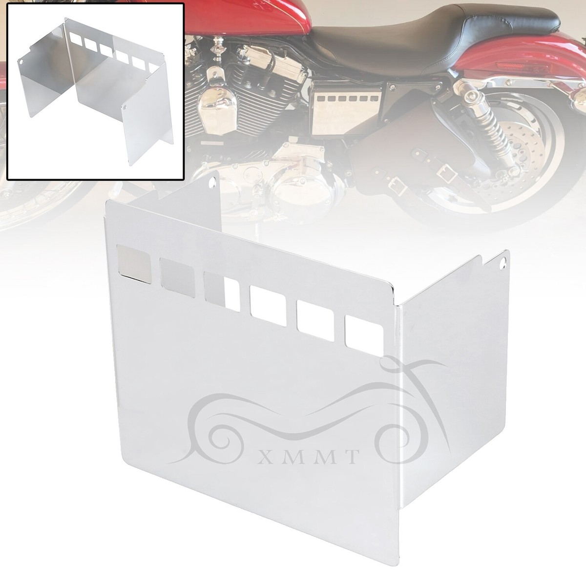 Chrome 6 Hole Battery Side Cover For Harley Sportster XLH883