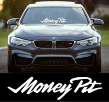 Calcomanía adhesiva para parabrisas de coche Money Pit se adapta a BMW JDM Stance Tuning Racing