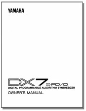 YAMAHA DX7IIFD OWNER'S MANUAL - DX7 II FD - DX-7 II FD - Synthesizer - DX72FD