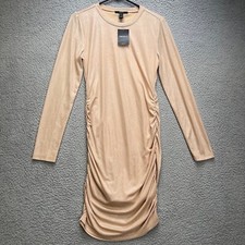 Forever 21 Dress Womens Large Peach Color Long Sleeve